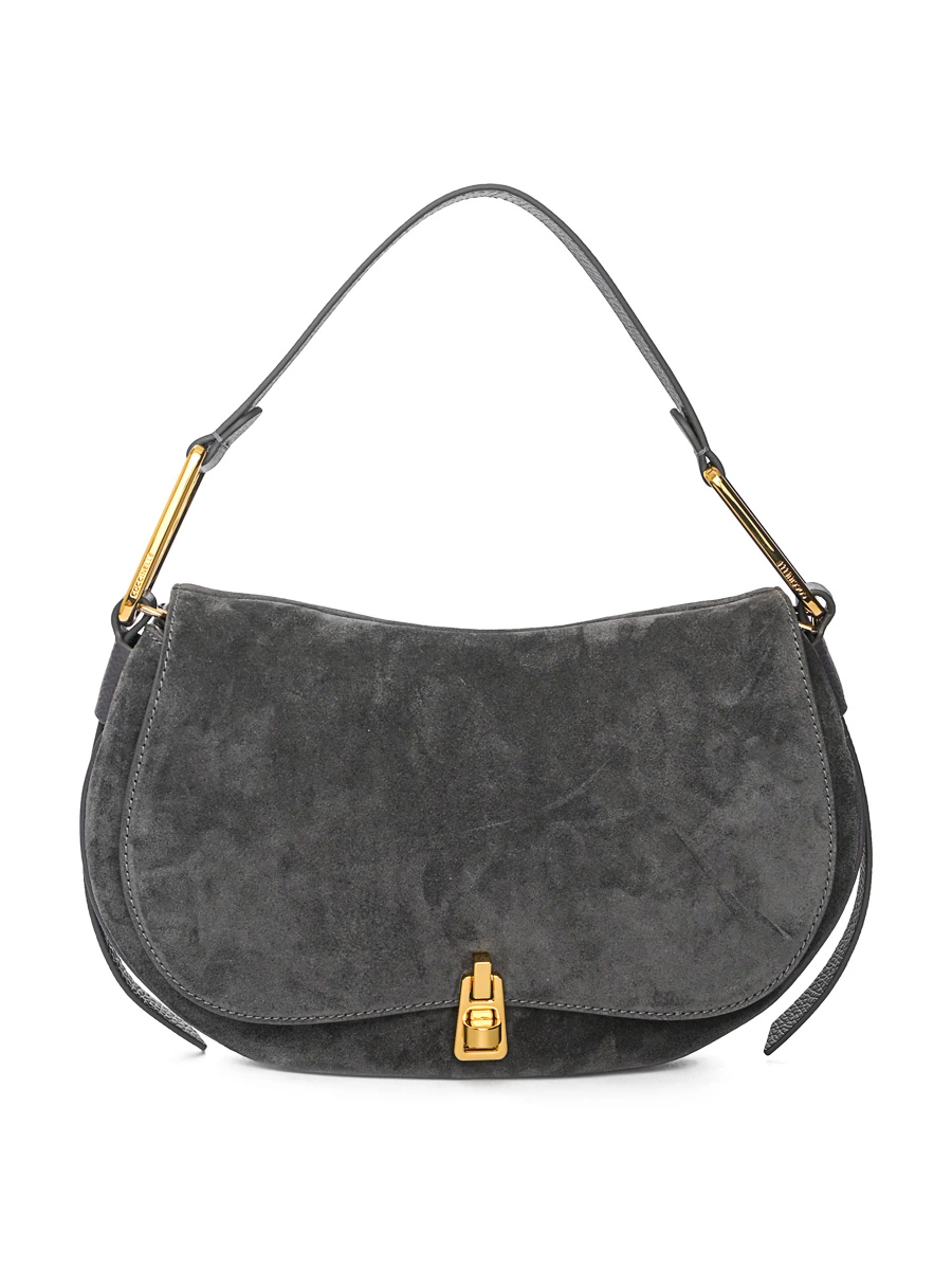 Сумка-сэдл серого цвета